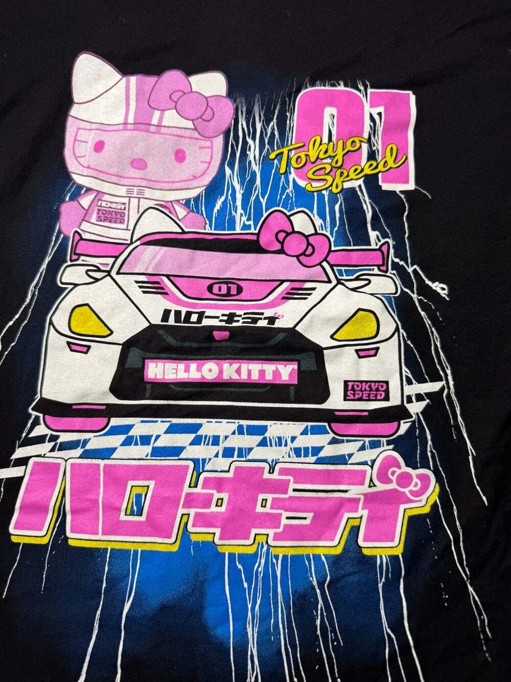 Hello Kitty Men's and Big Men's Tokyo Speed Racing Graphic shirt